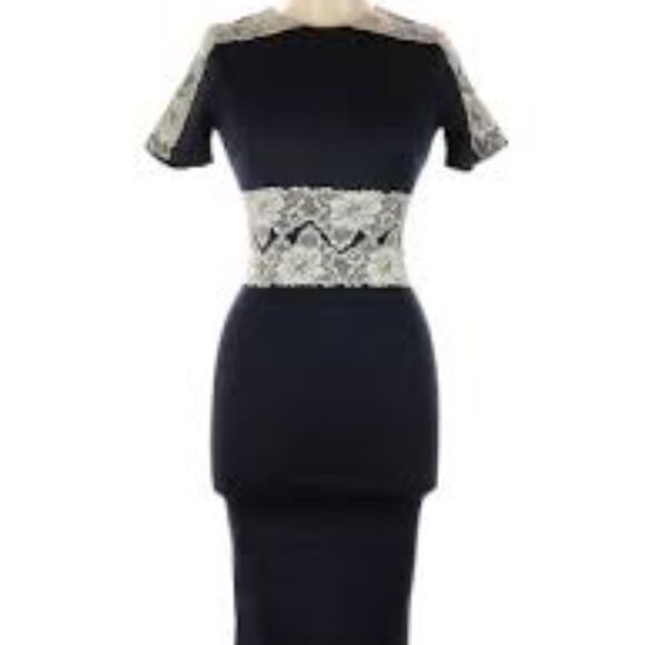 AX PARIS Vintage Vibe Lace Accent Waist & Bodice Blue NWT NEW Sz 4 - Picture 11 of 16